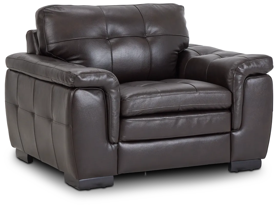Braden Dark Brown Leather Chair