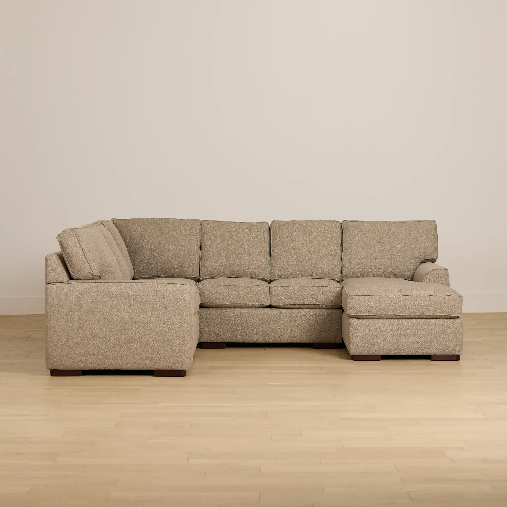 Sinclair Brown Fabric Medium Right Chaise Sectional Sinclair Brown Fabric Medium Right Chaise Sectional