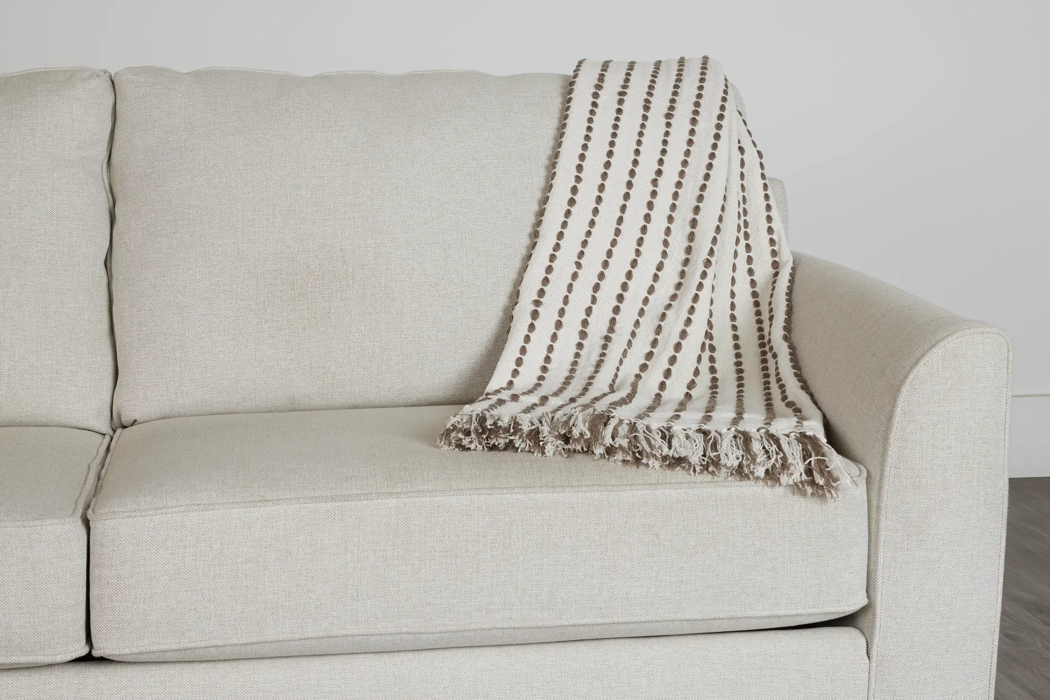 Addison Taupecotton 60" X 90" Throw Addison Taupecotton 60" X 90" Throw