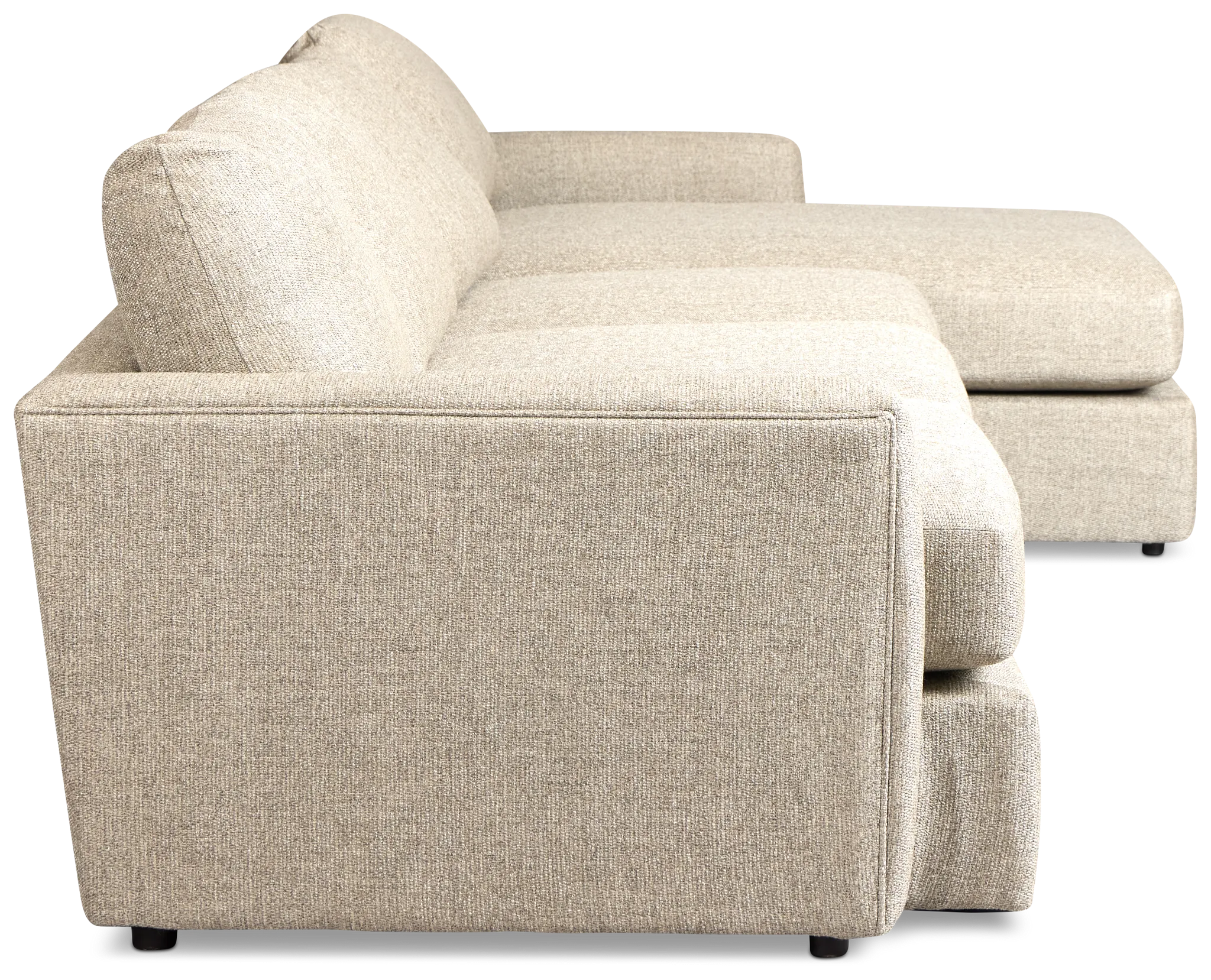 Maxwell Dark Gray Fabric Small Right Chaise Sectional