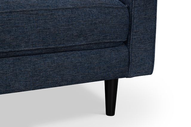 Milo Blue Fabric Small Left Bumper Sectional