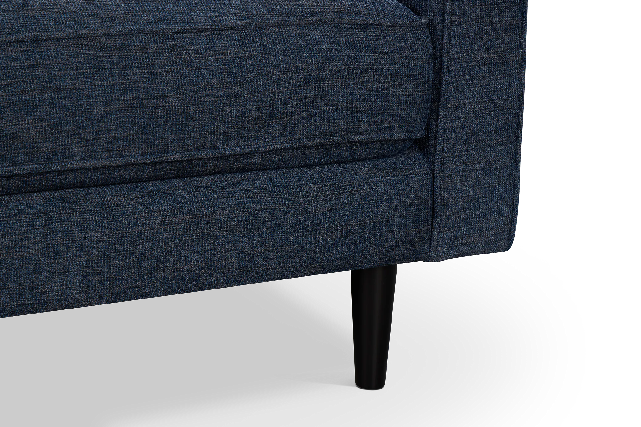 Milo Blue Fabric Small Left Bumper Sectional