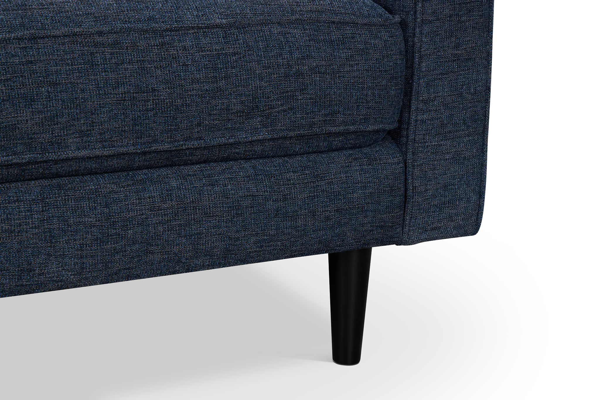 Milo Blue Fabric Small Left Bumper Sectional Milo Blue Fabric Small Left Bumper Sectional