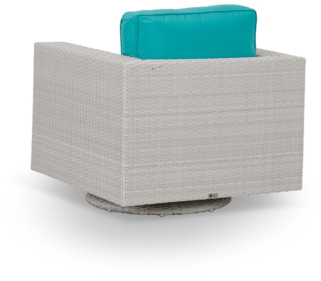 Biscayne Dark Teal Swivel Chair