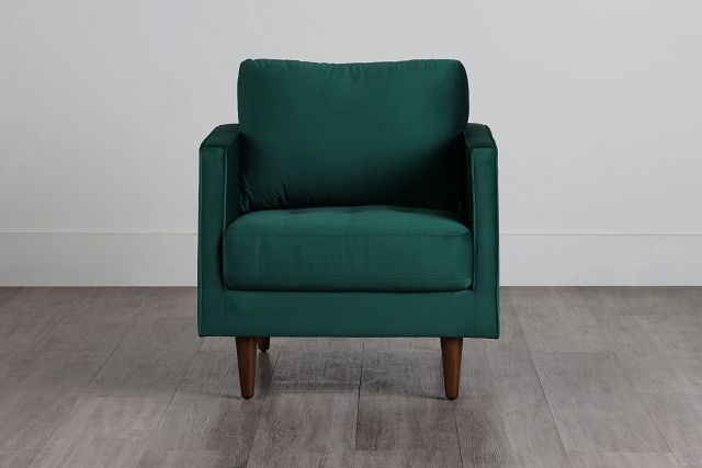 Luna Dark Green Velvet Chair