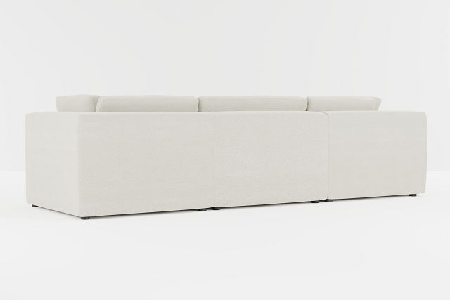 Destin Elite Ivory Fabric 5pc Bumper Sectional