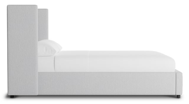 Captiva Delray Light Gray 48" Upholstered Shelter Bed