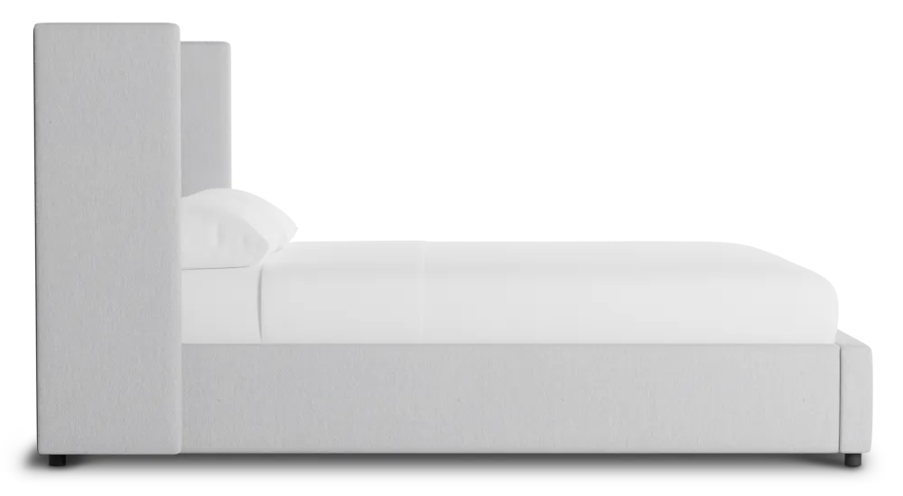 Captiva Delray Light Gray 48" Upholstered Shelter Bed