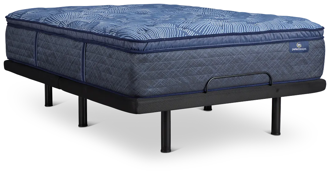 Serta Perfect Sleeper Cobalt Calm Plush Deluxe Adjustable Mattress Set