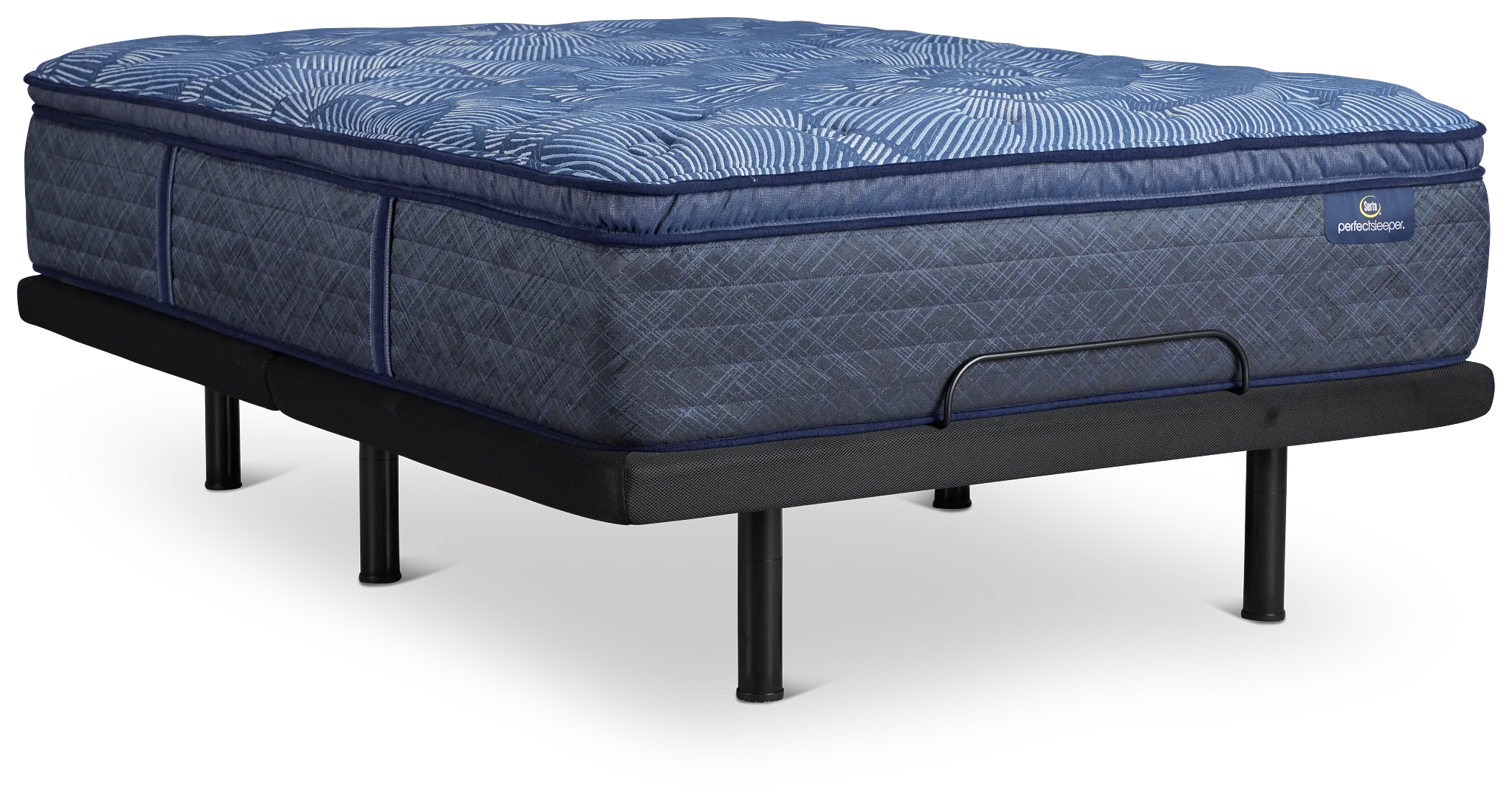 Serta Perfect Sleeper Cobalt Calm Plush Deluxe Adjustable Mattress Set