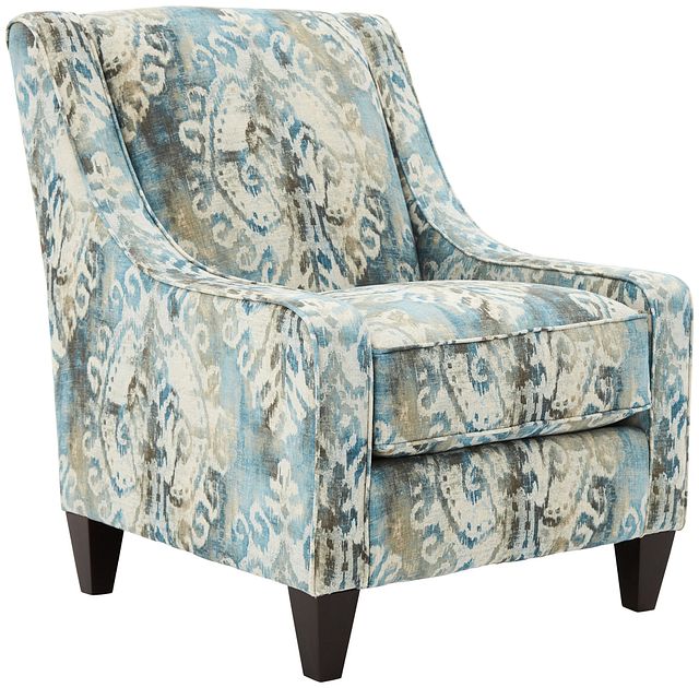 Soledad Blue Fabric Accent Chair