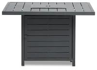 Linear Dark Gray Square Fire Pit