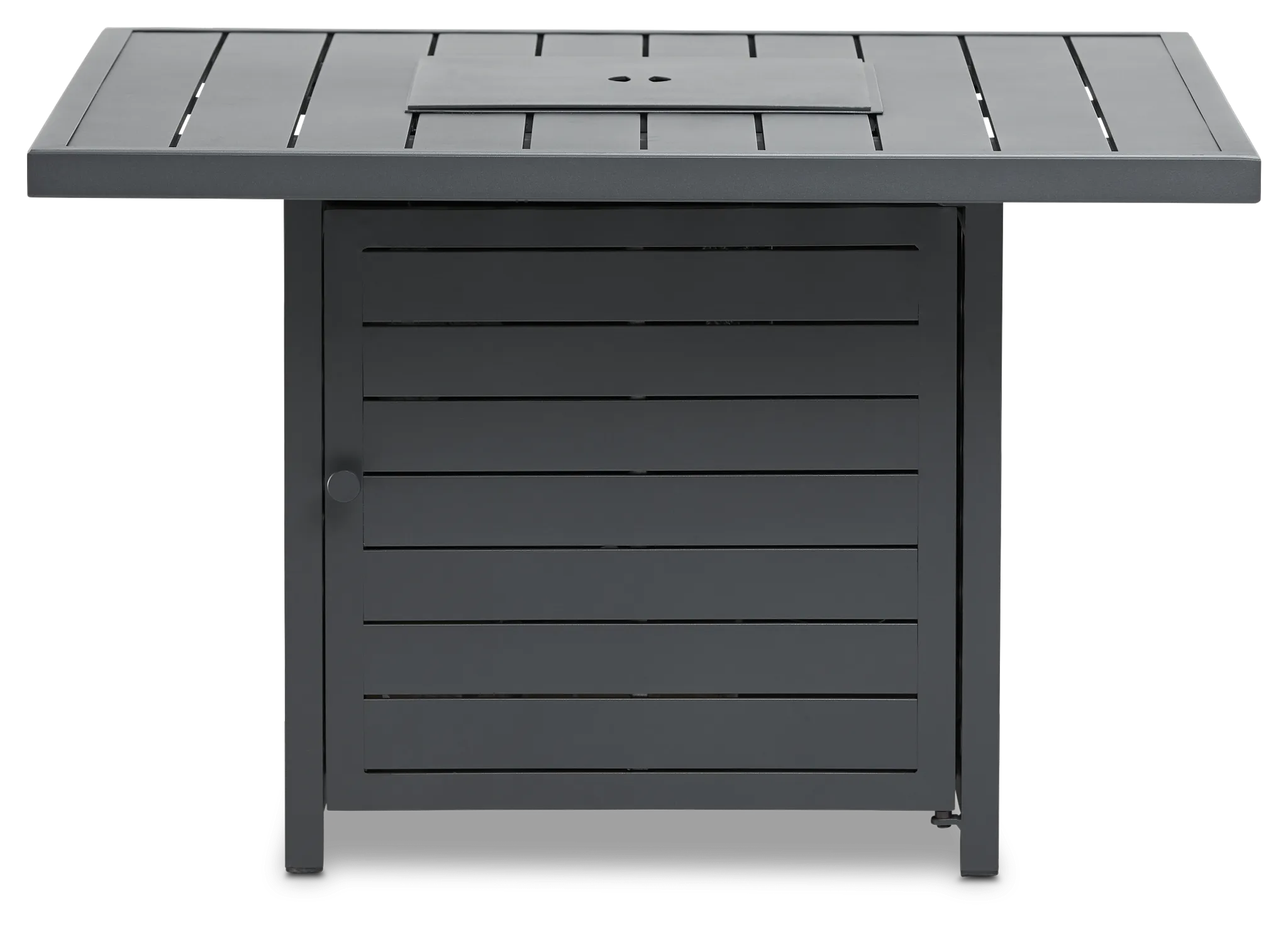 Linear Dark Gray Square Fire Pit