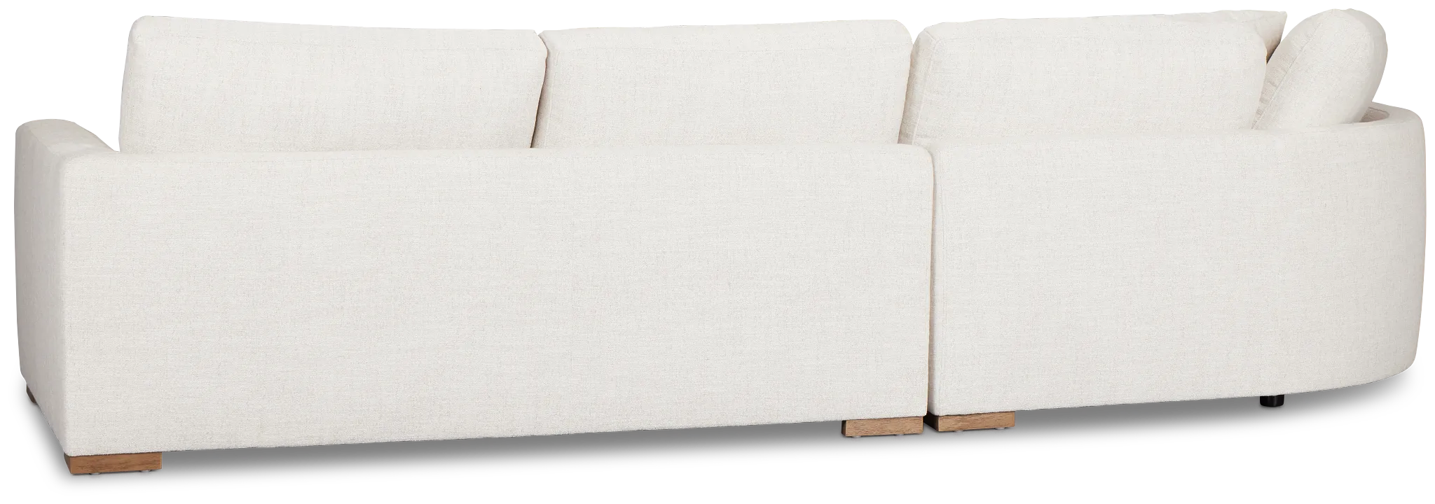 Maeve Light Beige Fabric Left-arm Cuddler Sectional
