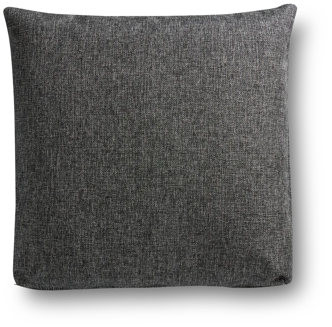 Brantley Dark Gray Fabric 20" Accent Pillow