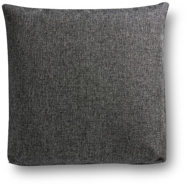 Brantley Dark Gray Fabric 20" Accent Pillow