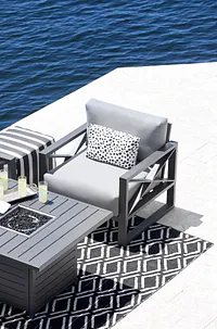 Linear Dark Gray Rocking Chair