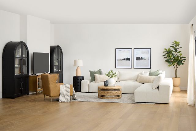 Remi Light Beige Fabric 5-piece Modular Sectional