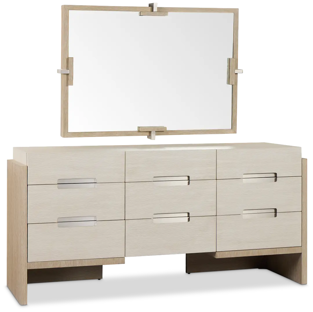 Miramar Light Tone Dresser & Mirror Miramar Light Tone Dresser & Mirror