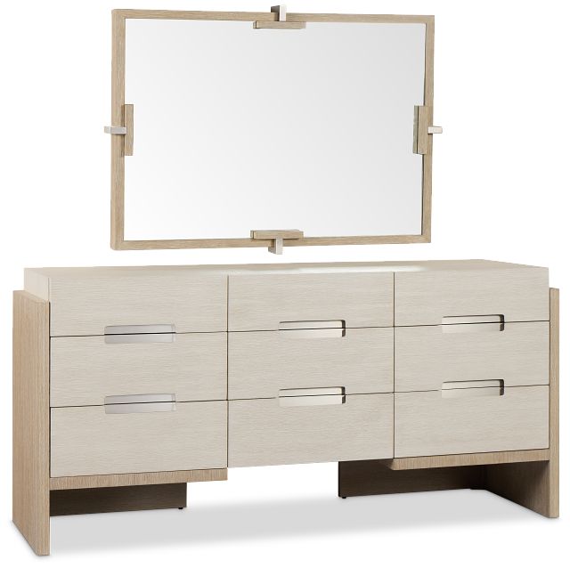 Miramar Light Tone Dresser & Mirror