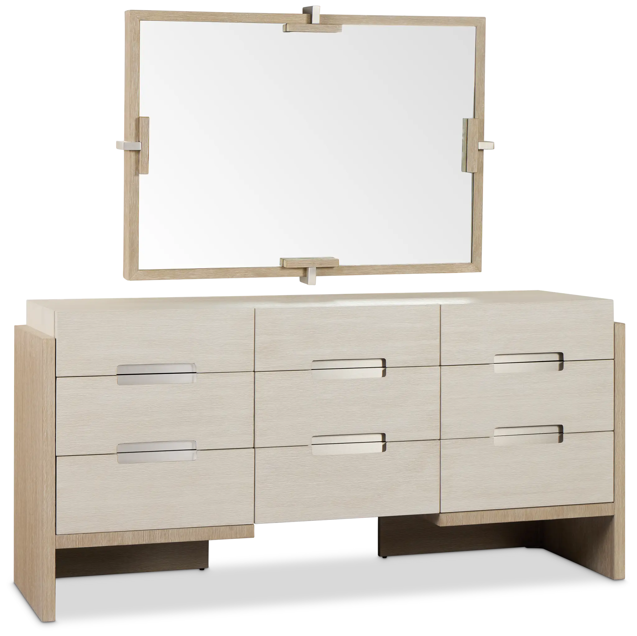 Miramar Light Tone Dresser & Mirror Miramar Light Tone Dresser & Mirror