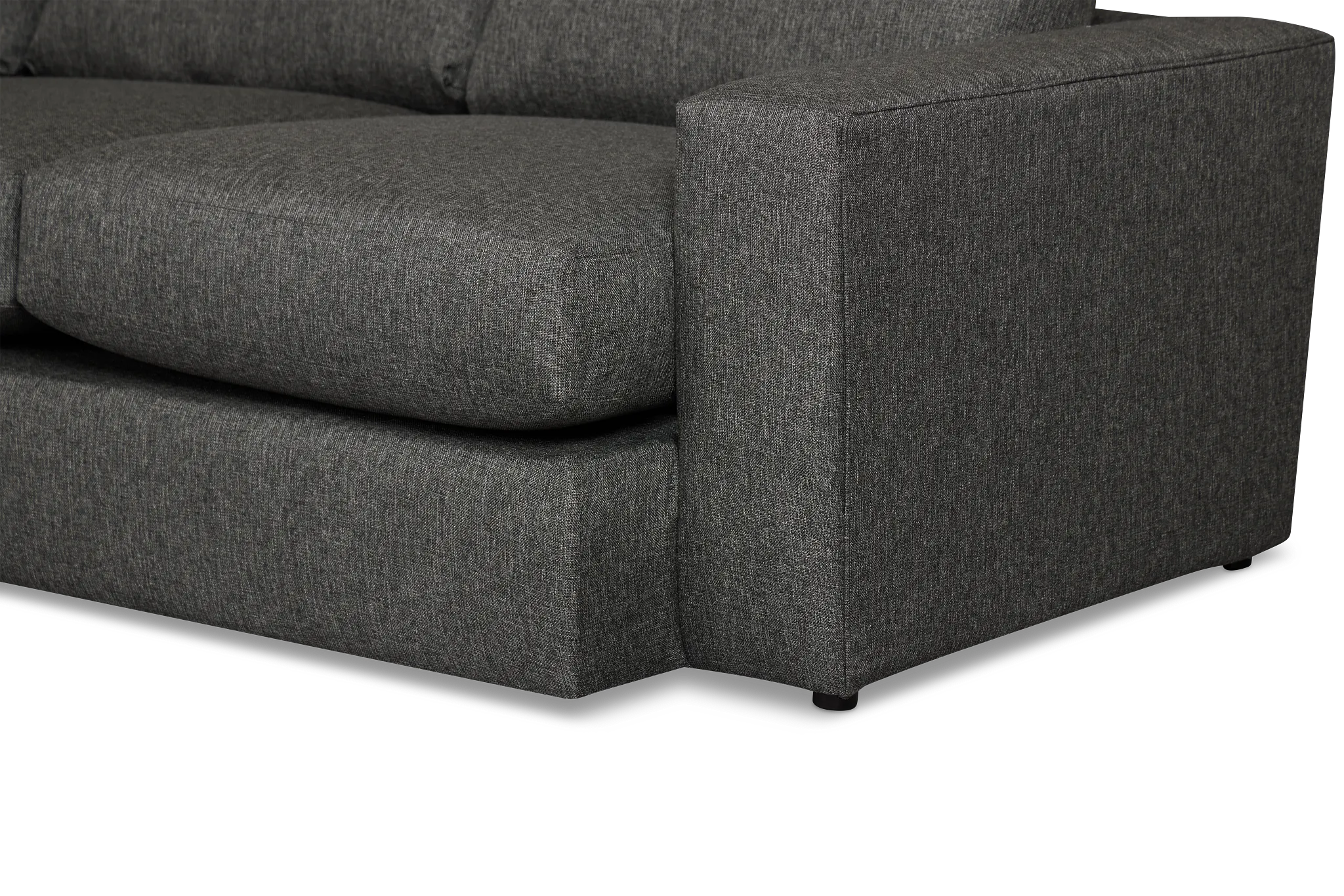 Brantley Dark Gray Fabric Large Two-arm Sectional