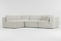 Destin Elite Ivory Fabric 4-piece Modular Sectional