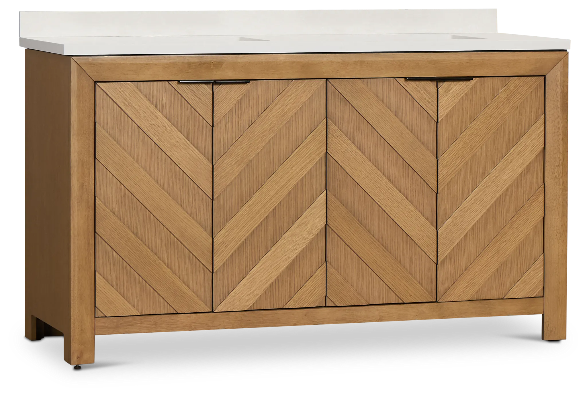 Delray Light Tone 60" Double Bathroom Vanity