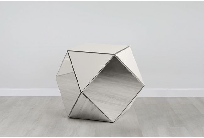 Geo Silver Small Accent Table
