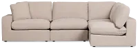 Breeze Taupe Fabric 4-piece Modular Sectional