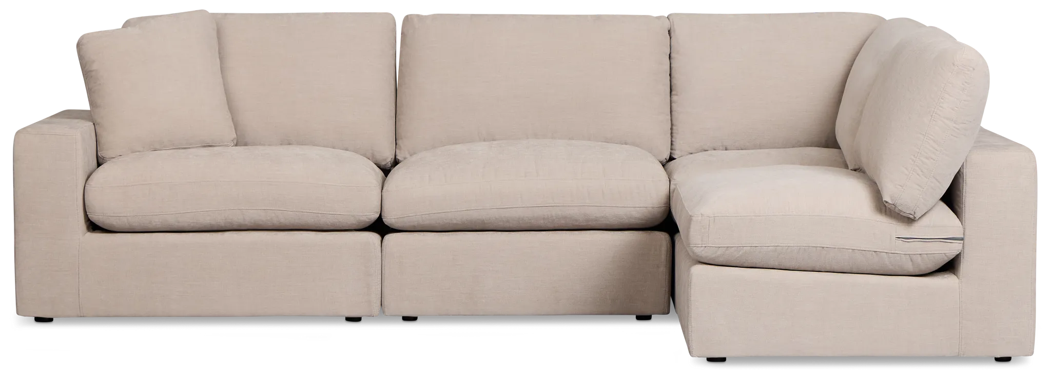 Breeze Taupe Fabric 4-piece Modular Sectional