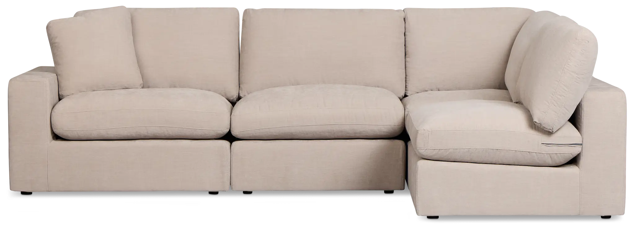 Breeze Taupe Fabric 4-piece Modular Sectional Breeze Taupe Fabric 4-piece Modular Sectional