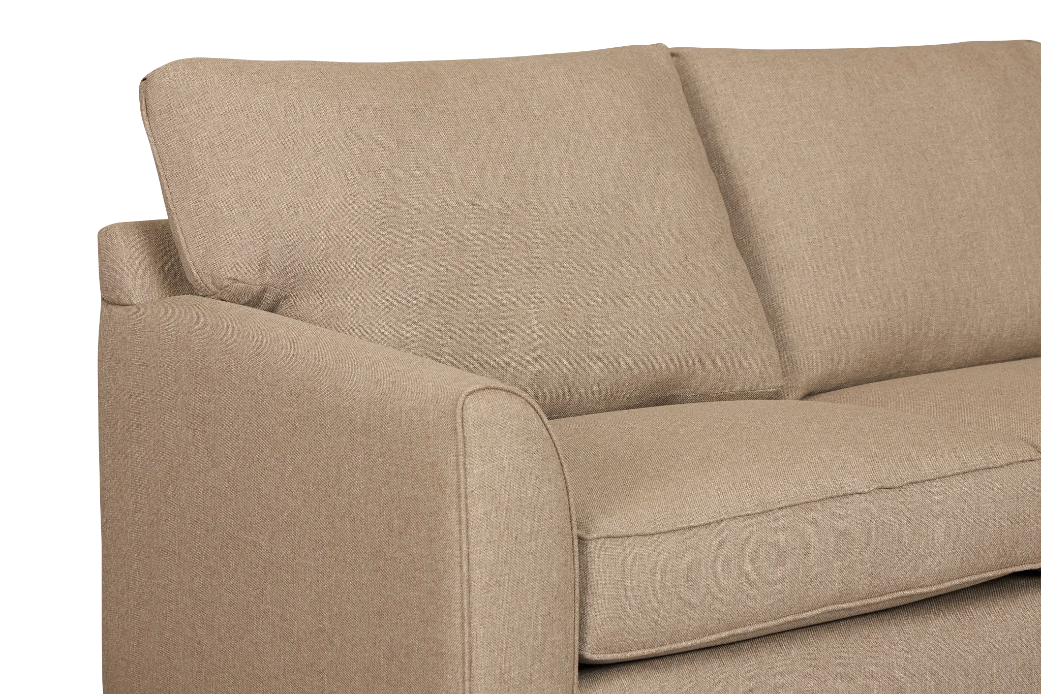 Tate Brown Fabric Medium 2-arm Right Cooling Memory Foam Sleeper Sec