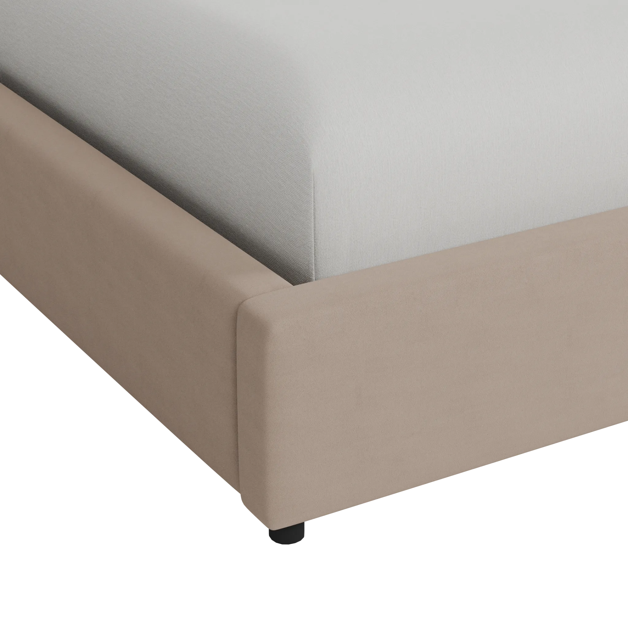 Grayton Sutton Beige 44" Upholstered Platform Bed