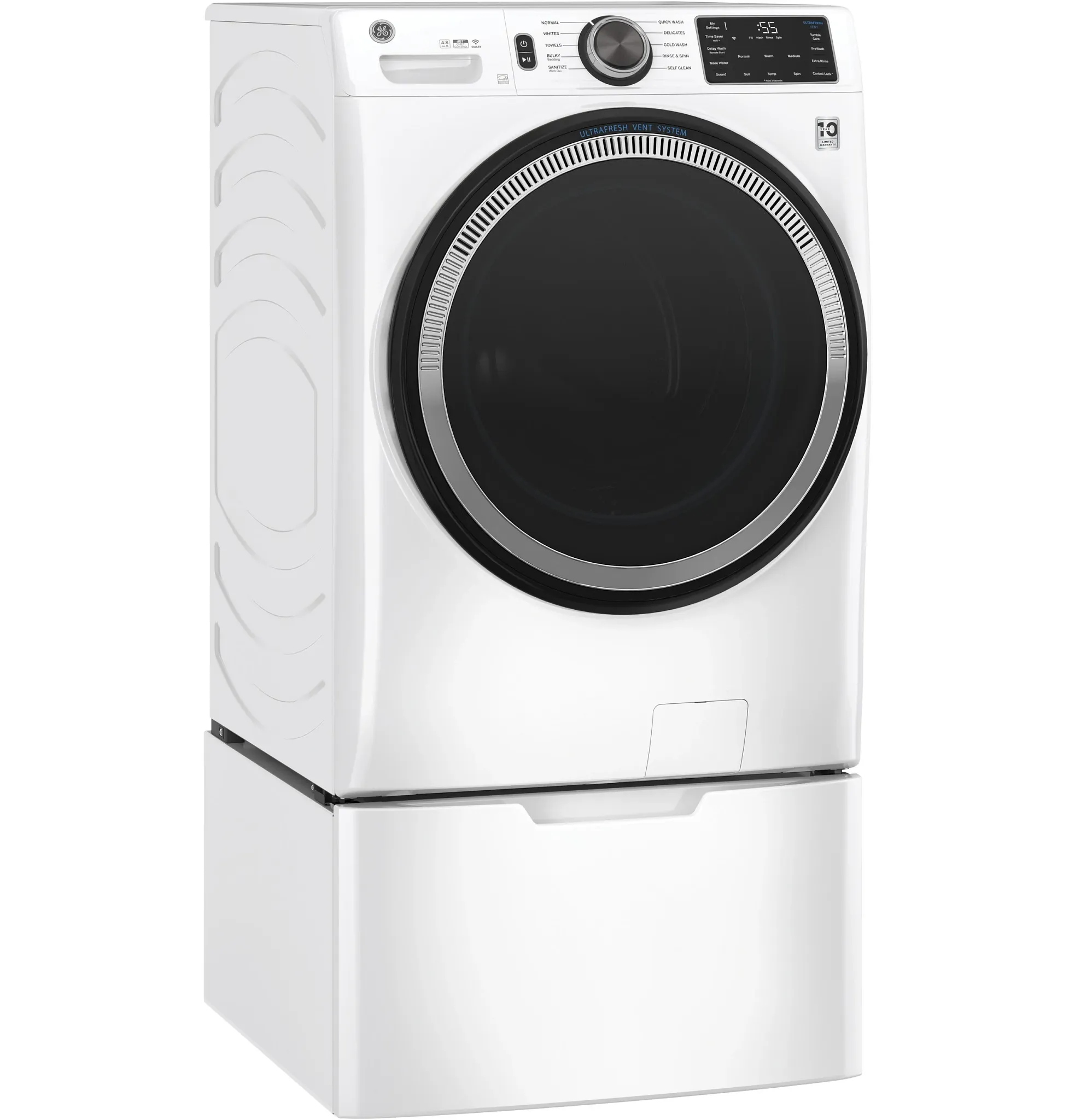 Ge 550 Series White Front Load Washer