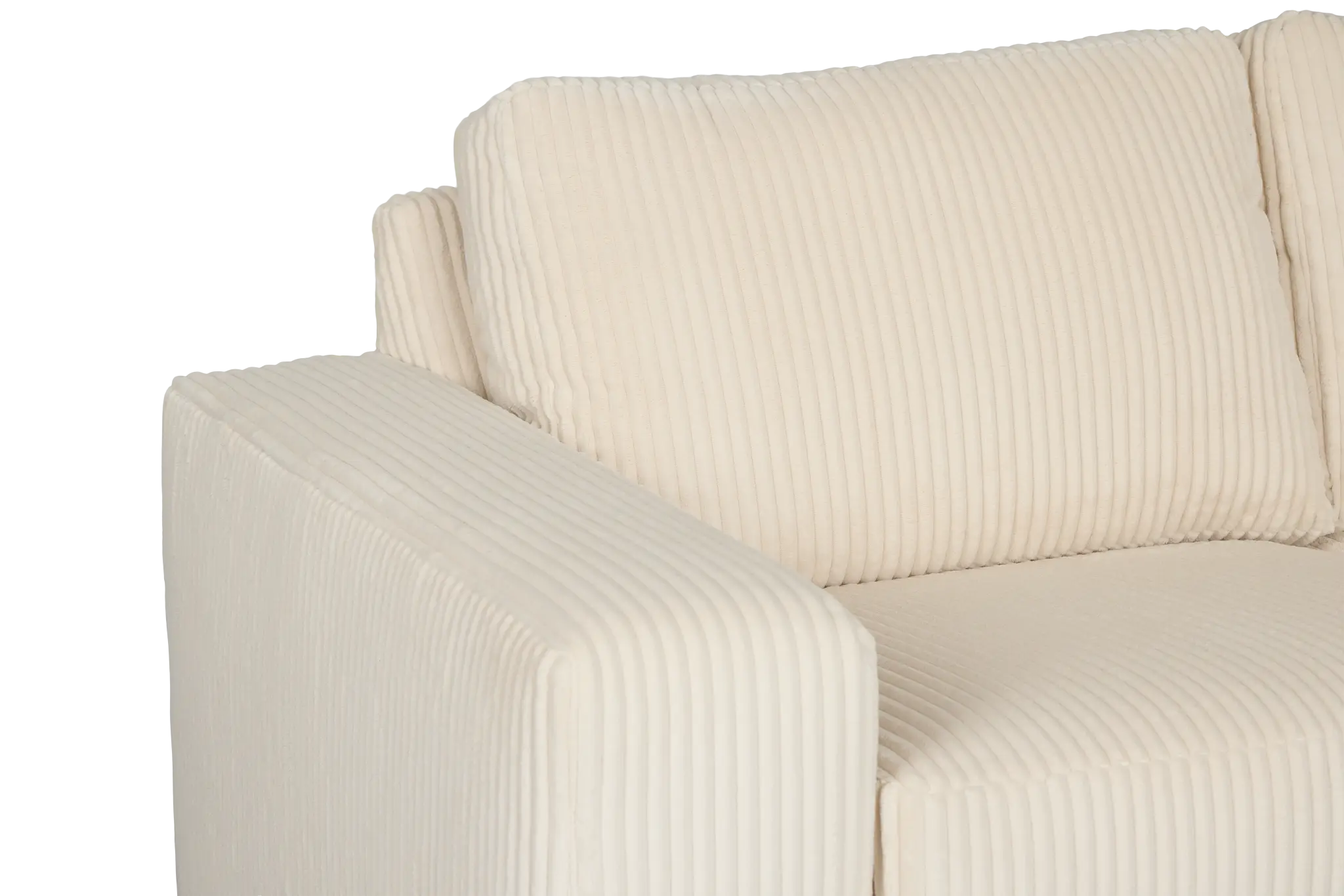 Charlie Ivory Fabric Large Right Chaise Sectional Charlie Ivory Fabric Large Right Chaise Sectional