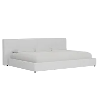 Grayton Peyton White 44" Upholstered Platform Bed