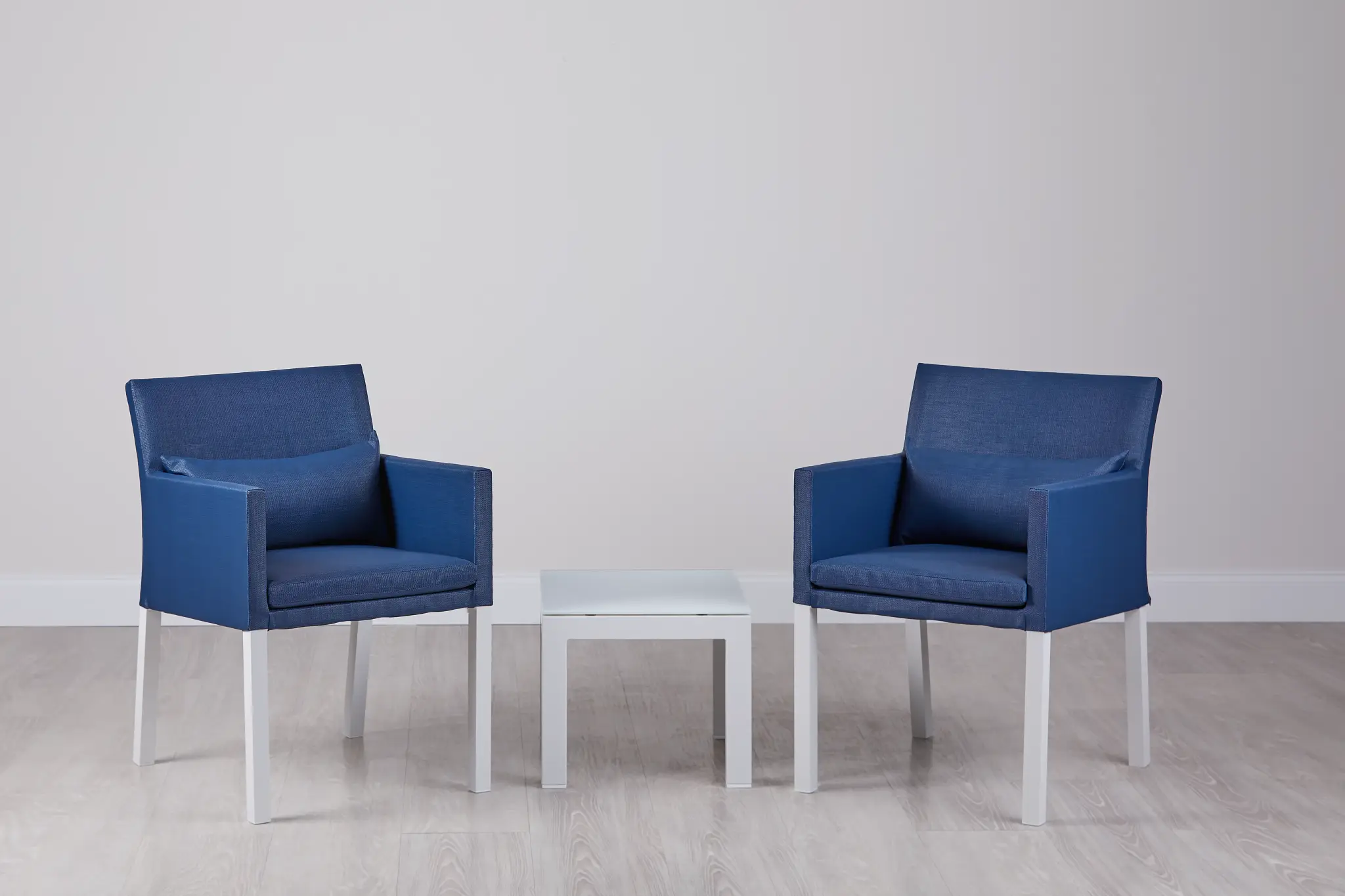 Lisbon Navy Cushioned Outdoor Chat Set Lisbon Navy Cushioned Outdoor Chat Set