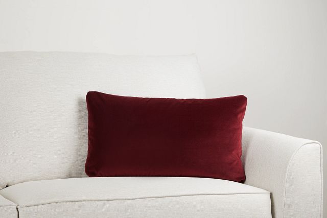 Lauran Red Lumbar Accent Pillow