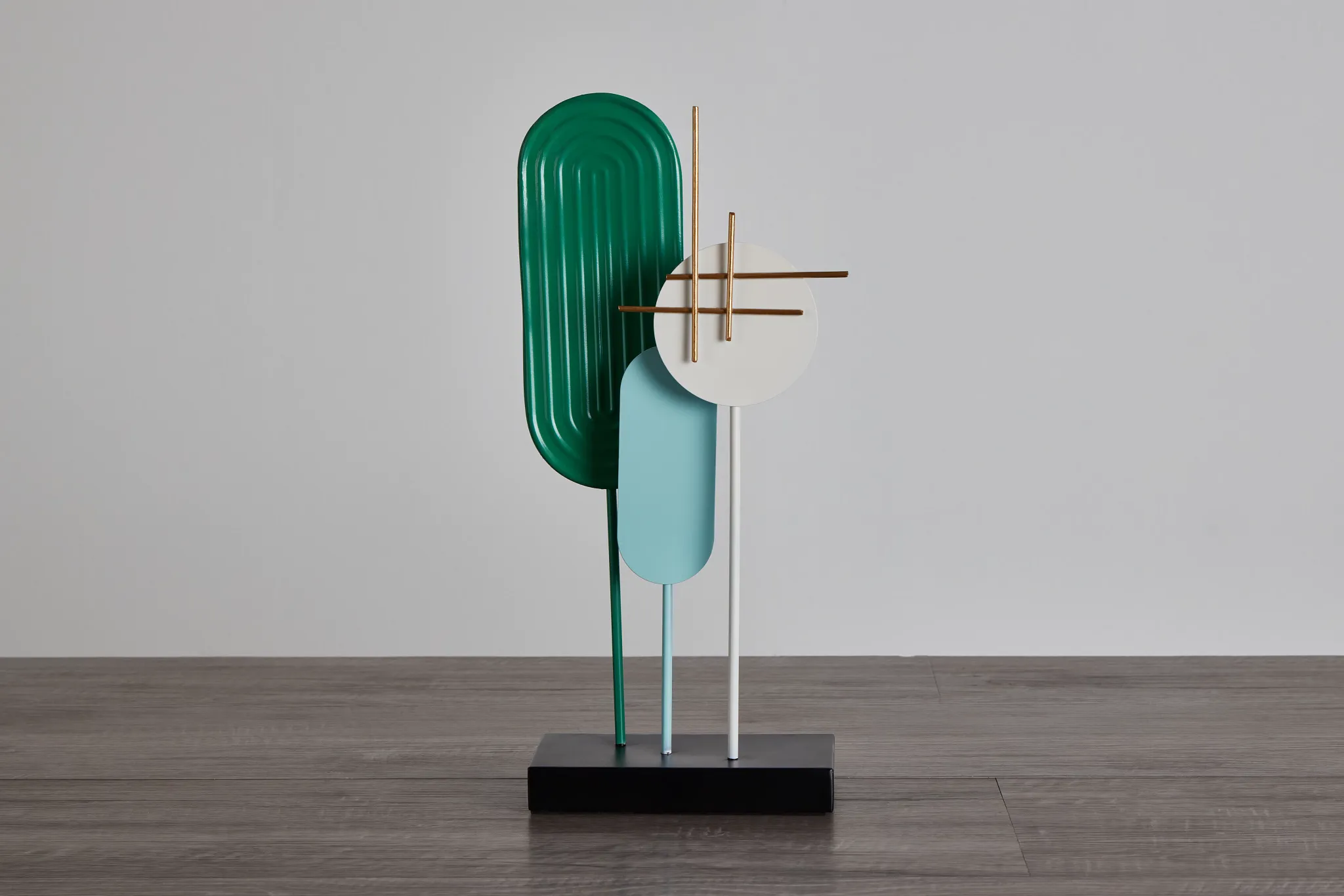 Keystone Multicolored Metal Sculpture