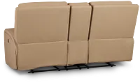 Rhett Taupe Micro Power Reclining Console Loveseat