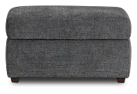 Pomona Gray Fabric Ottoman
