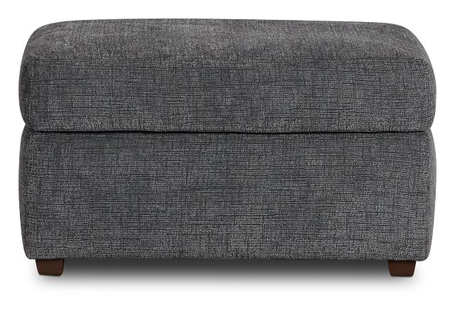 Pomona Gray Fabric Ottoman