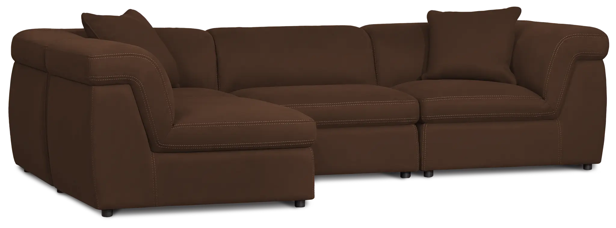 Aria Dark Brown Micro Immersive 4-piece Modular Sectional W/2 Speakers Aria Dark Brown Micro Immersive 4-piece Modular Sectional W/2 Speakers