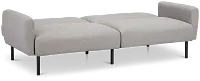Denali Light Gray Fabric Sofa Futon