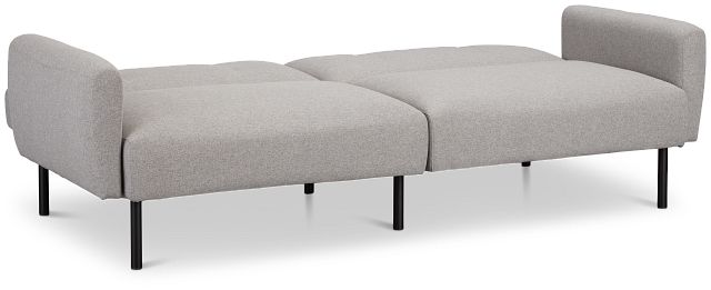 Denali Light Gray Fabric Sofa Futon