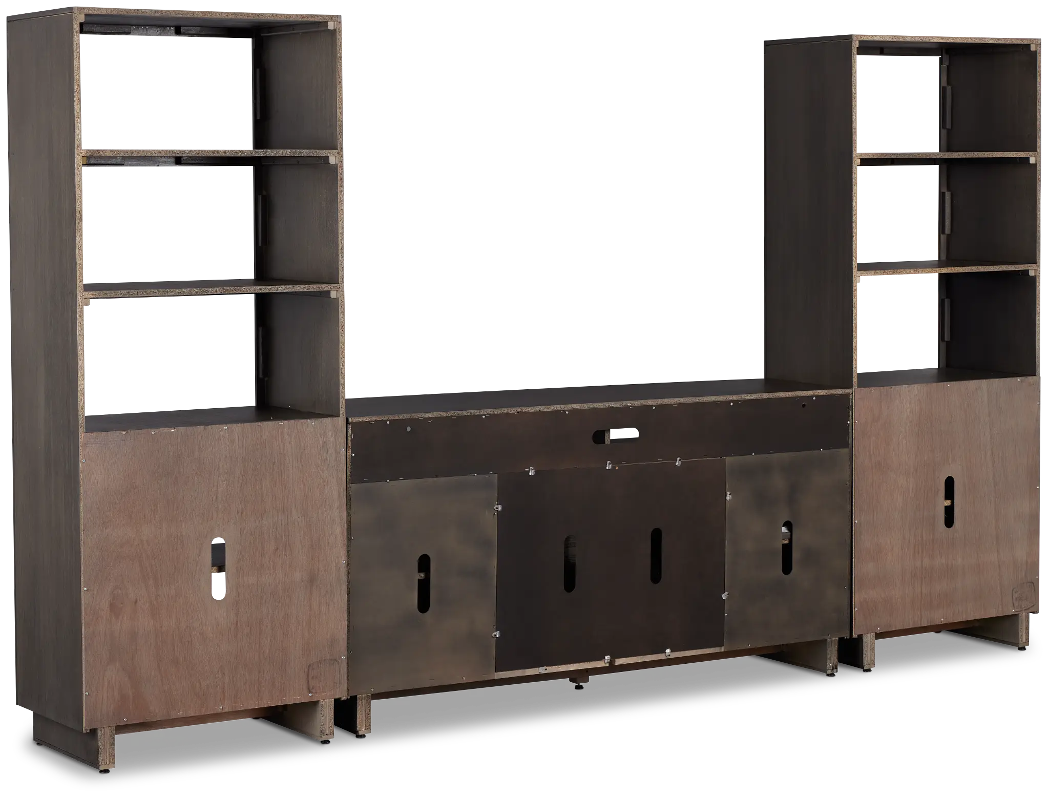 Richmond Gray 64" Door Pier Entertainment Wall With Fireplace Richmond Gray 64" Door Pier Entertainment Wall With Fireplace