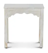 Stacey White Square End Table