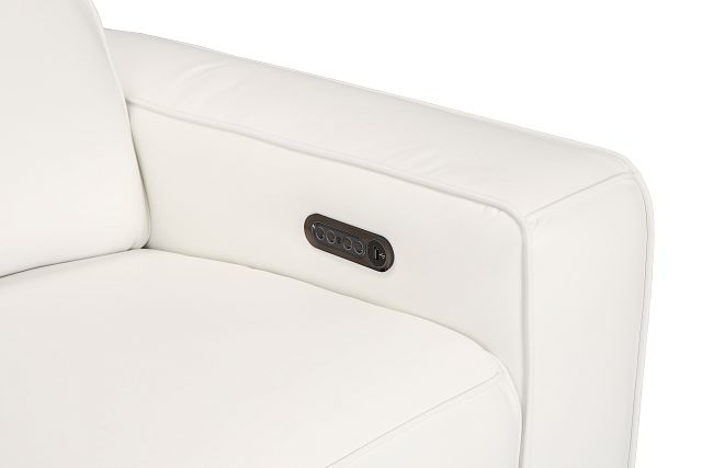 Tidal White Lthr/vinyl Power Reclining Sofa