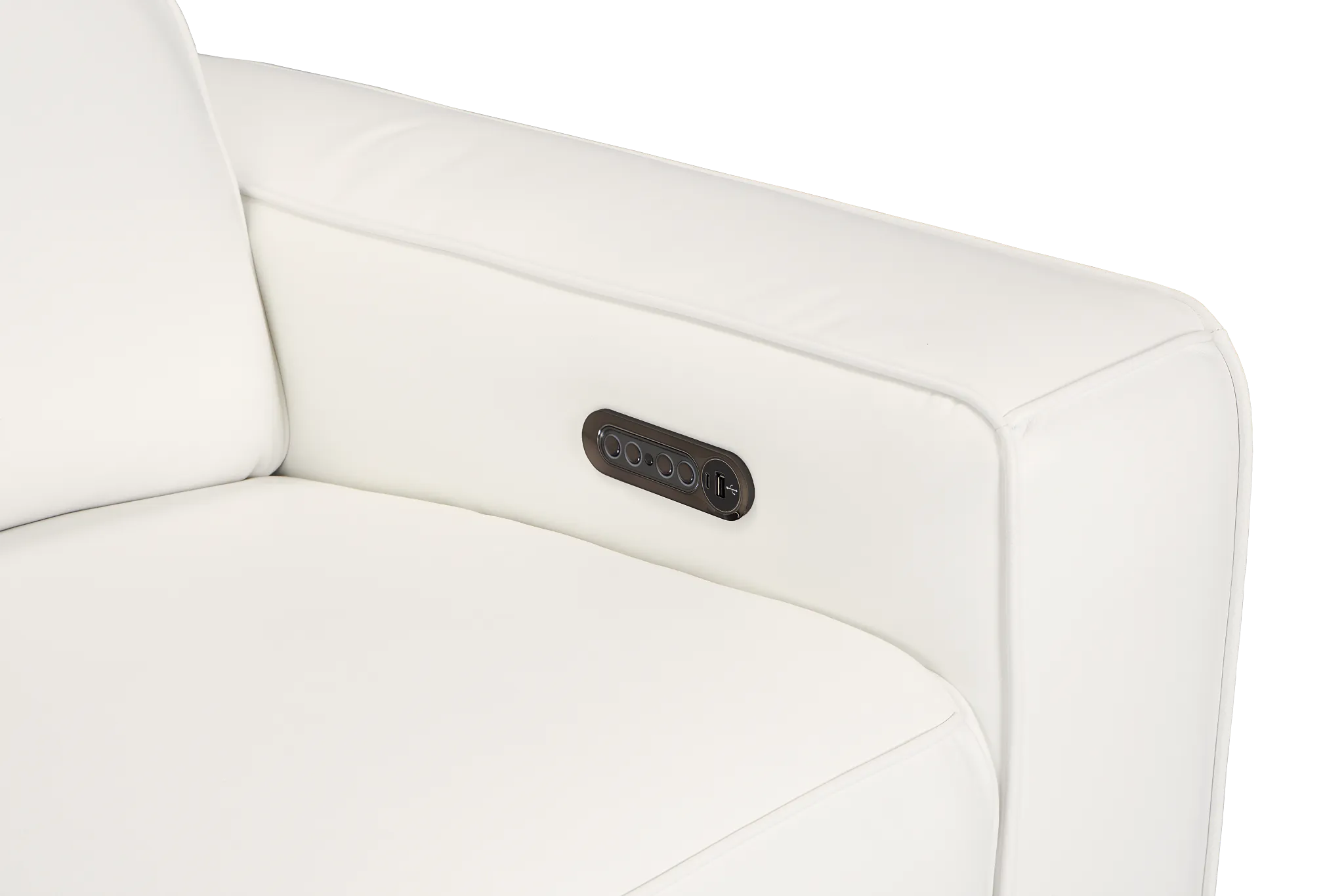 Tidal White Lthr/vinyl Power Reclining Sofa